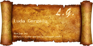 Luda Gergely névjegykártya